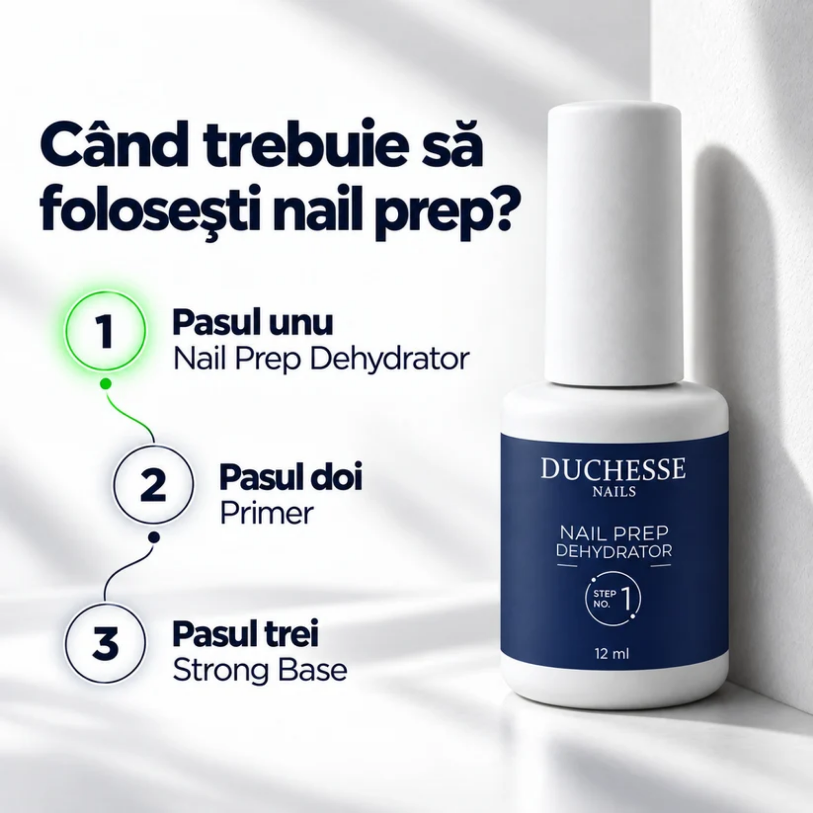 Soluție pentru pregătirea unghiei | Duchesse Nails Nail Prep Dehydrator Step No.1 12ml