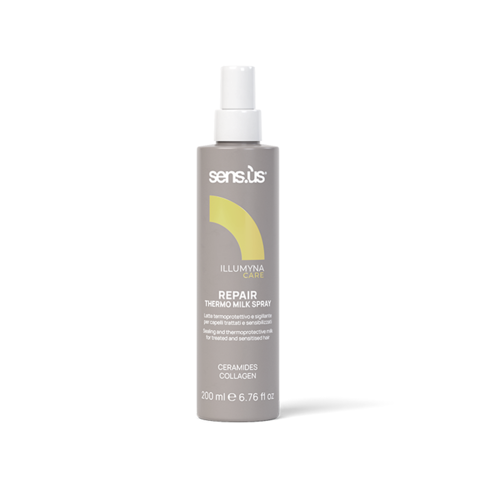 Spray regenerare si protectie termica a parului tratat chimic Sensus  Illumyna Care Repair Thermo Milk Spray 200ml Beautifier