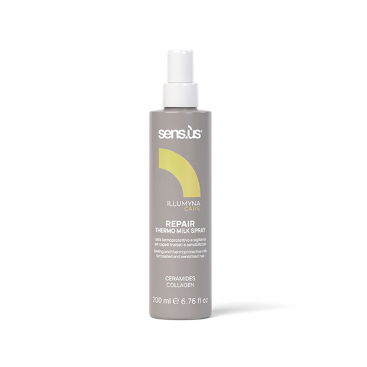 Spray regenerare si protectie termica a parului tratat chimic Sensus  Illumyna Care Repair Thermo Milk Spray 200ml Beautifier