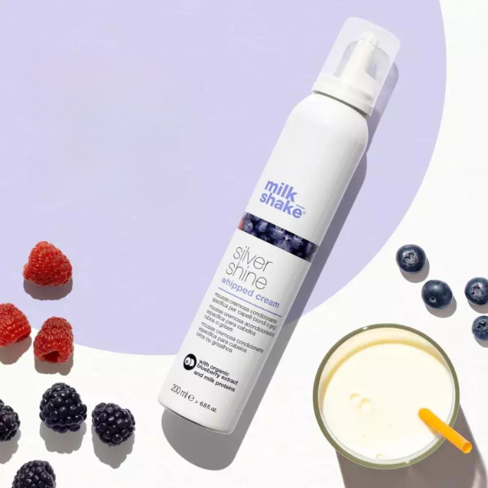 Spuma neutralizare tonuri galben | Milkshake Silver Shine Whipped Cream 200 ml Beautifier Romania