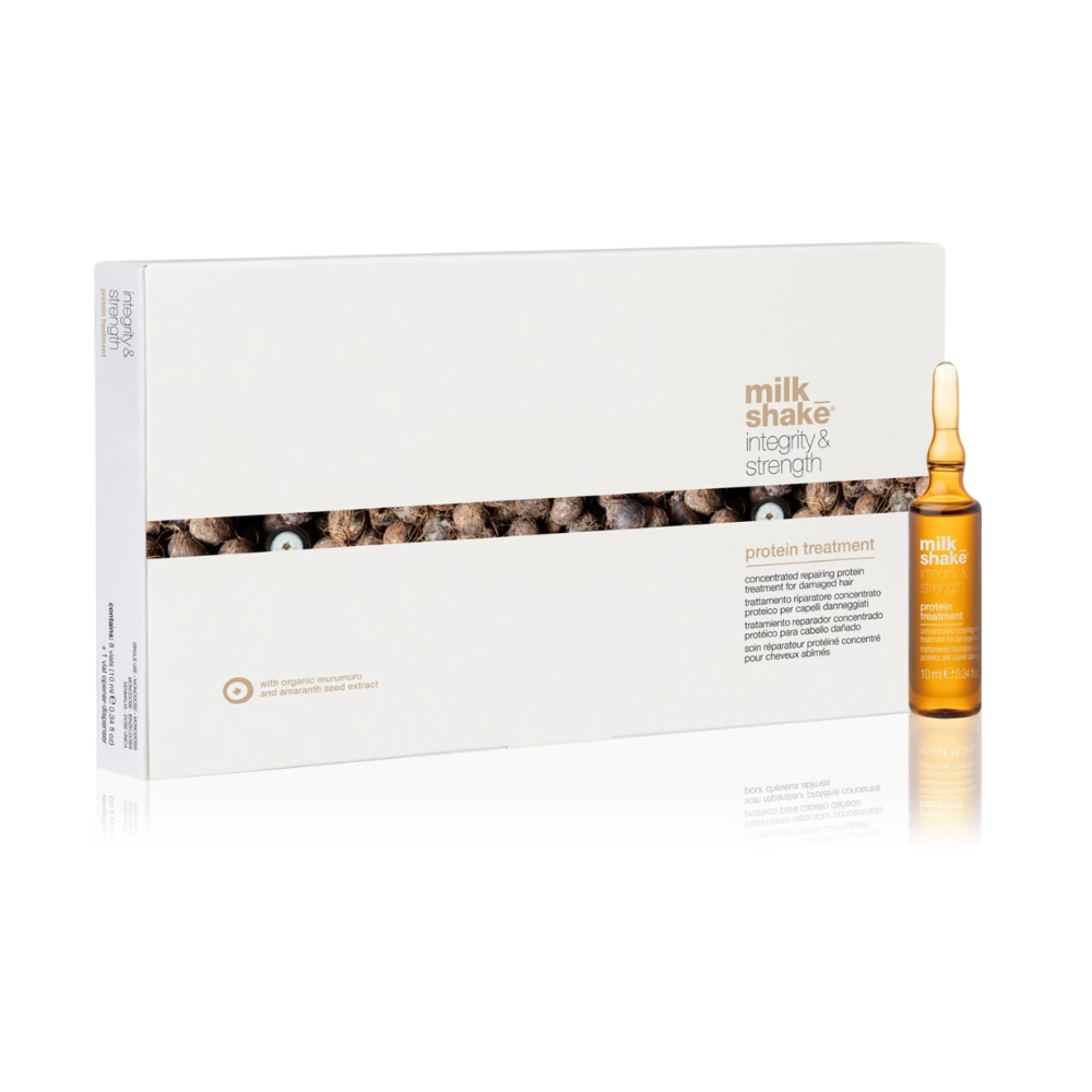 Tratament intens reparator cu proteine | Milkshake Integrity & Strenght Protein Treatment Fiole 8x10 ml Original Romania Beautifier