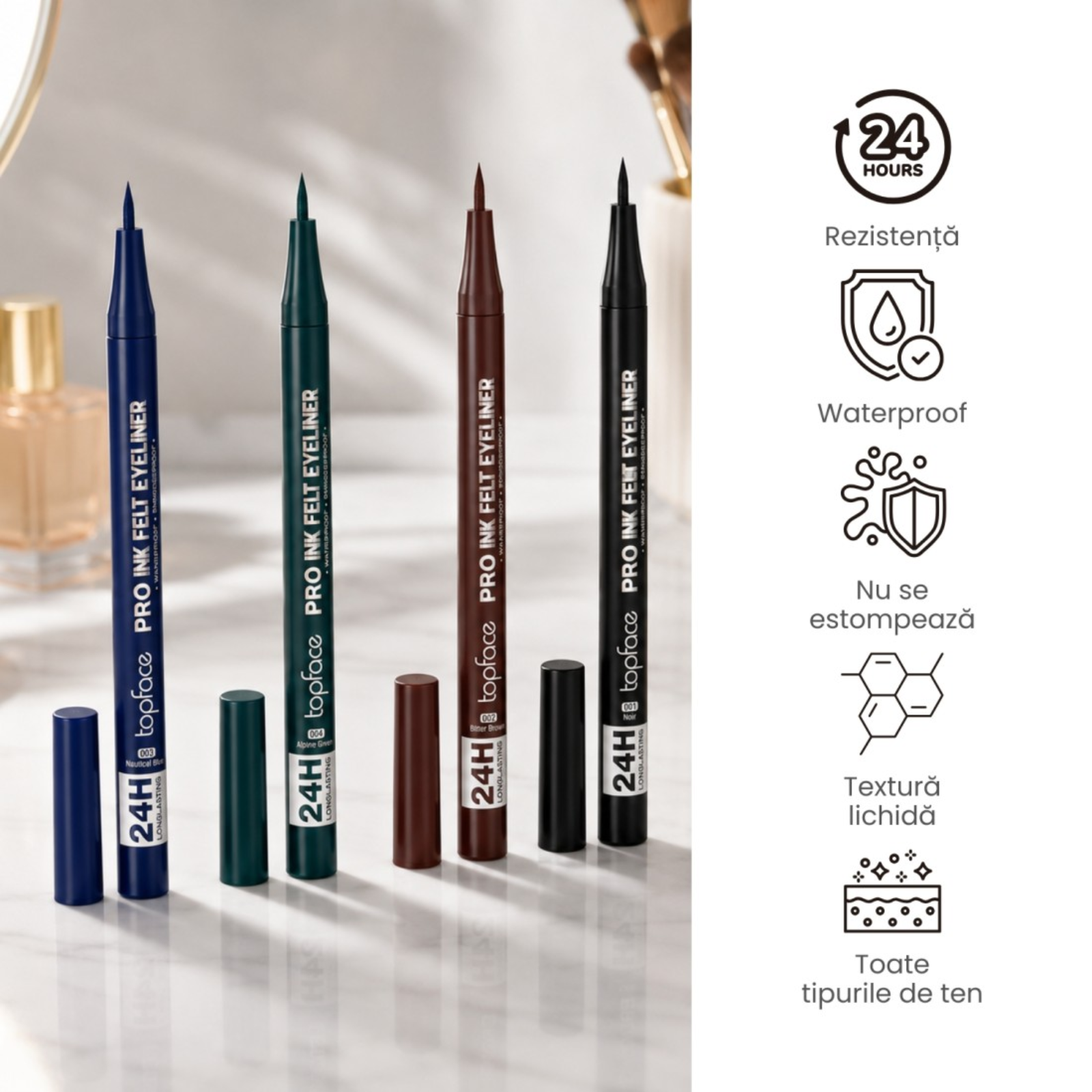 Tuș de ochi | Topface Pro Ink Felt Eyeliner