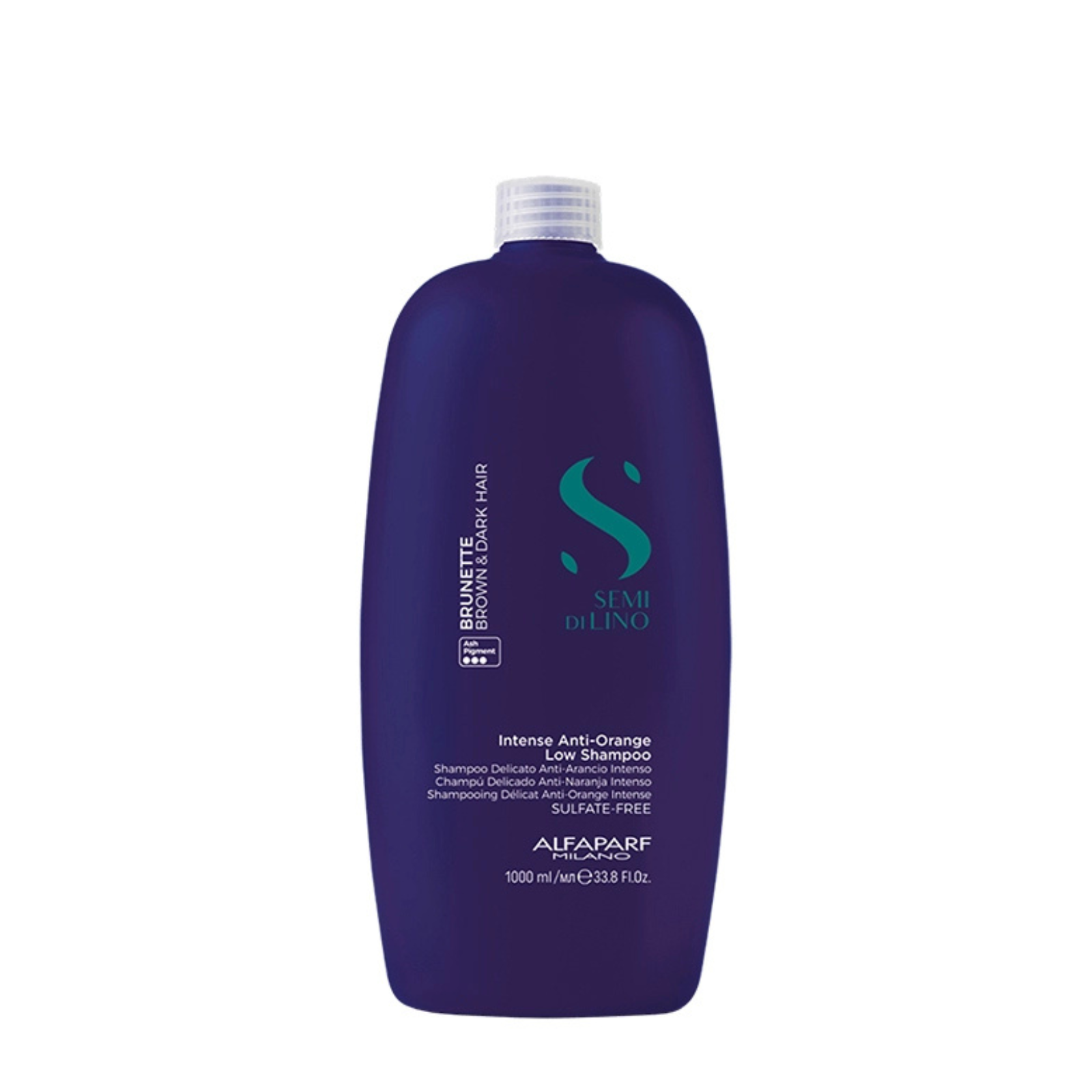Sampon anti-portocaliu | Alfaparf Semi di Lino Brunnette 1000ml