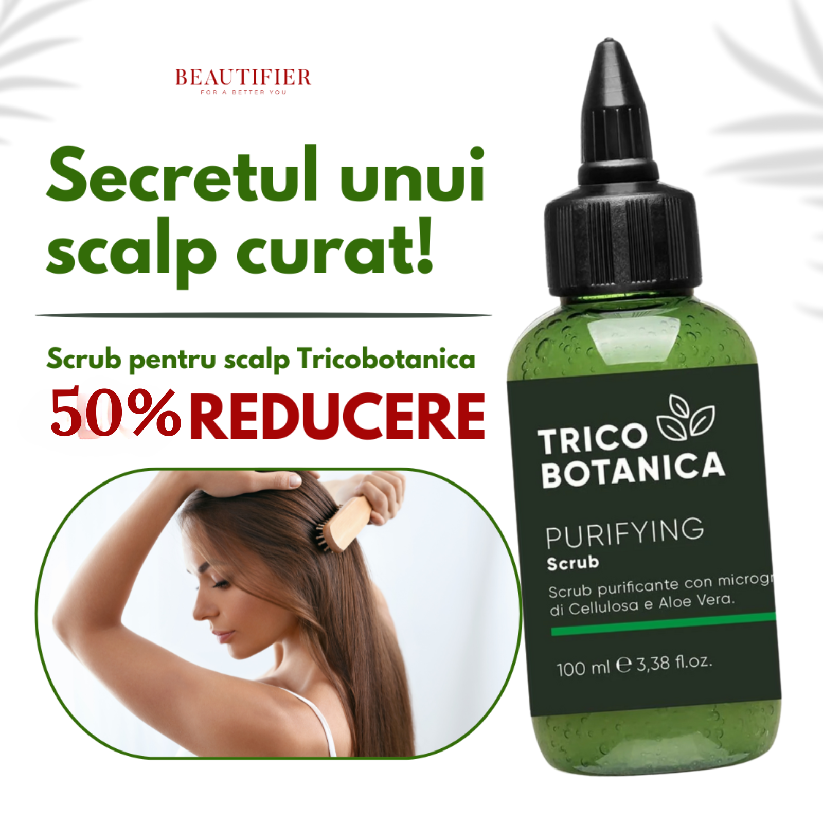 Scrub exfoliant pentru scalp Tricobotanica 100 ml