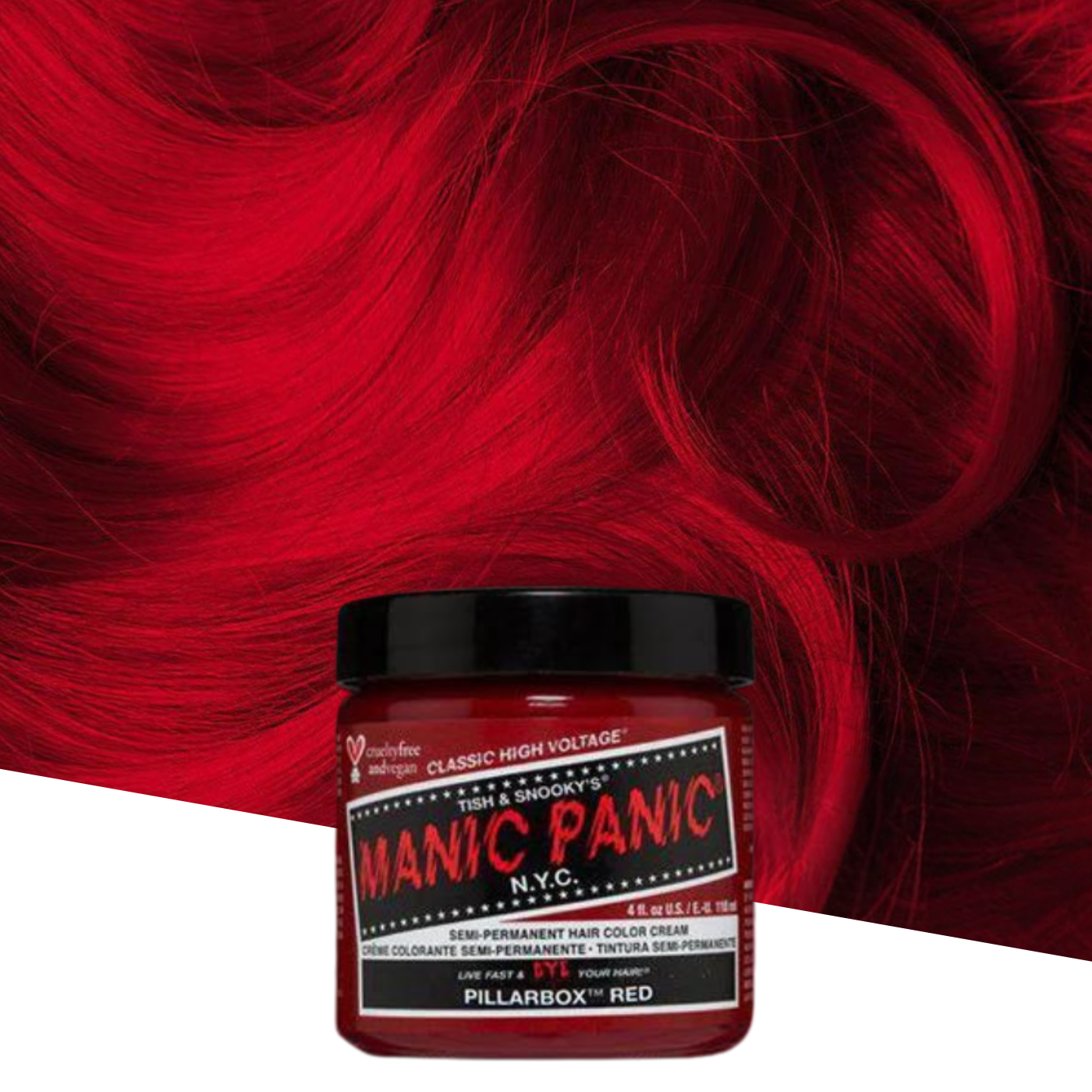 Vopsea de Par Semipermanenta Pillarbox Red - Manic Panic 118 ml