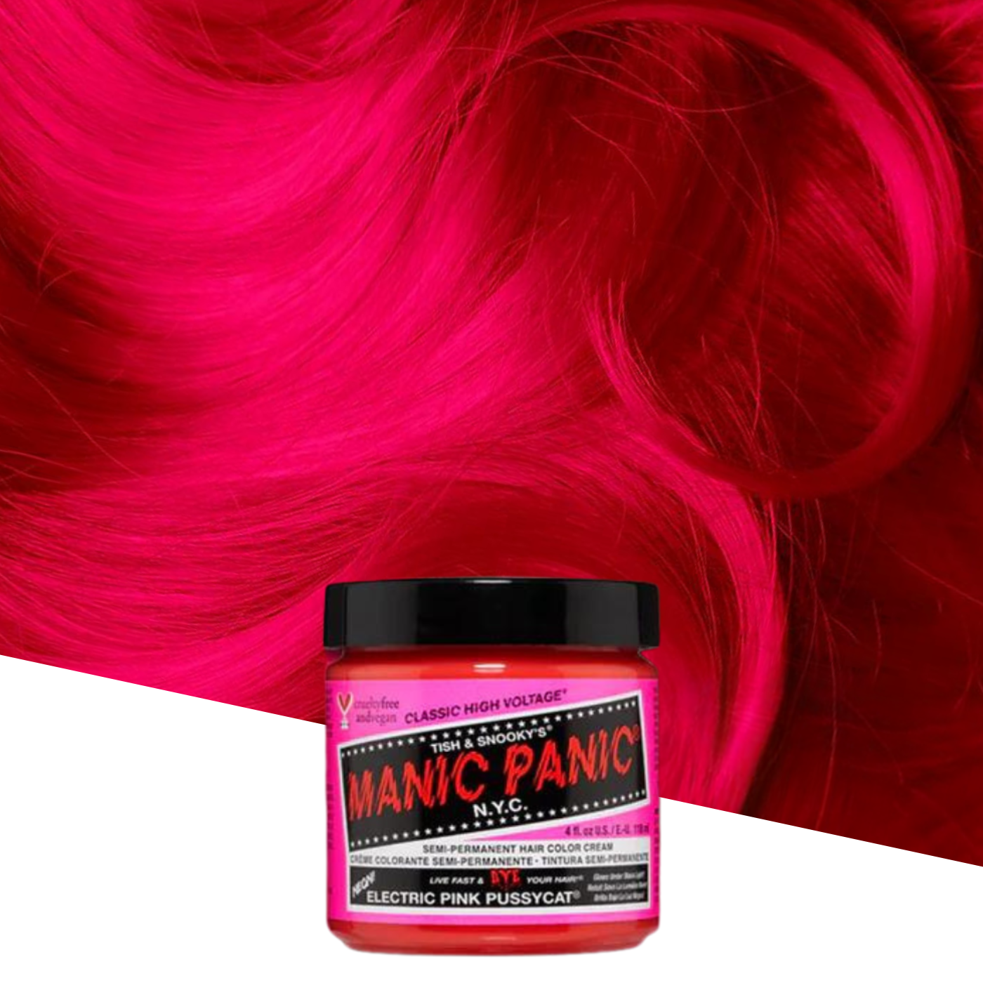 Vopsea de Par Semipermanenta Pussycat Pink - Manic Panic 118 ml