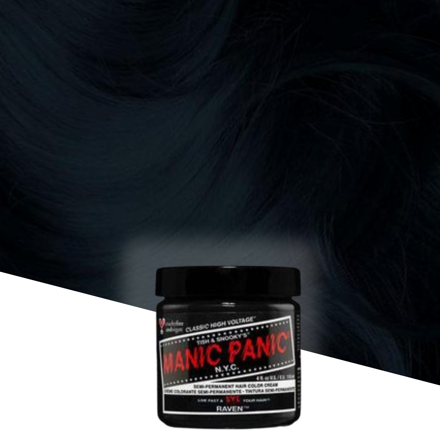 Vopsea de Par Semipermanenta Raven - Manic Panic 118 ml