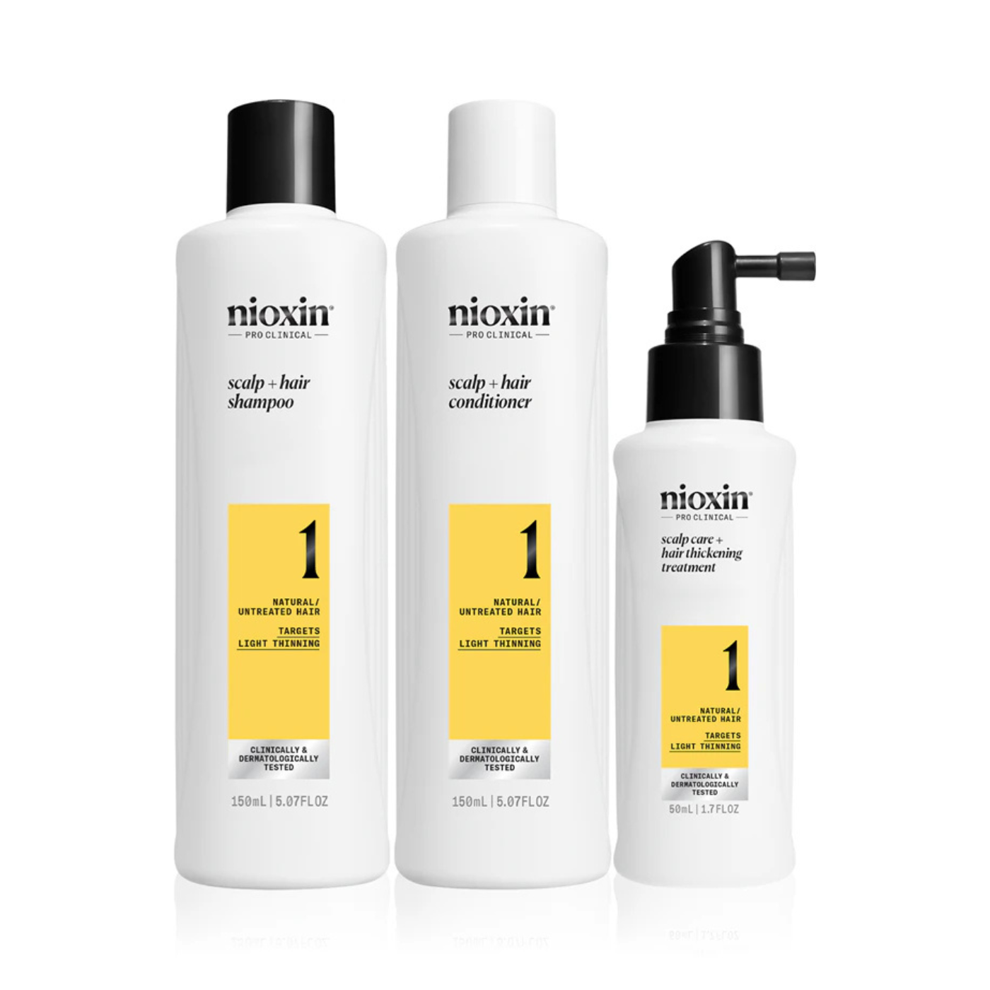 Set ingrijire pentru par fin si subtiat System 1 - Nioxin (sampon, balsam si tratament)