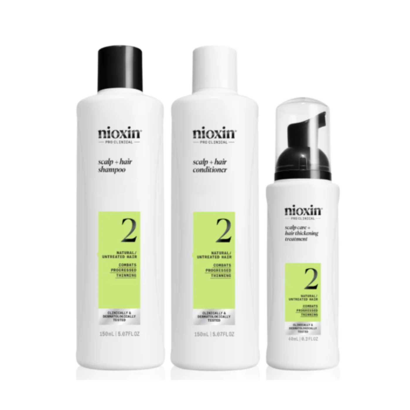 Set ingrijire pentru par subtiat System 2 - Nioxin (sampon, balsam si tratament)