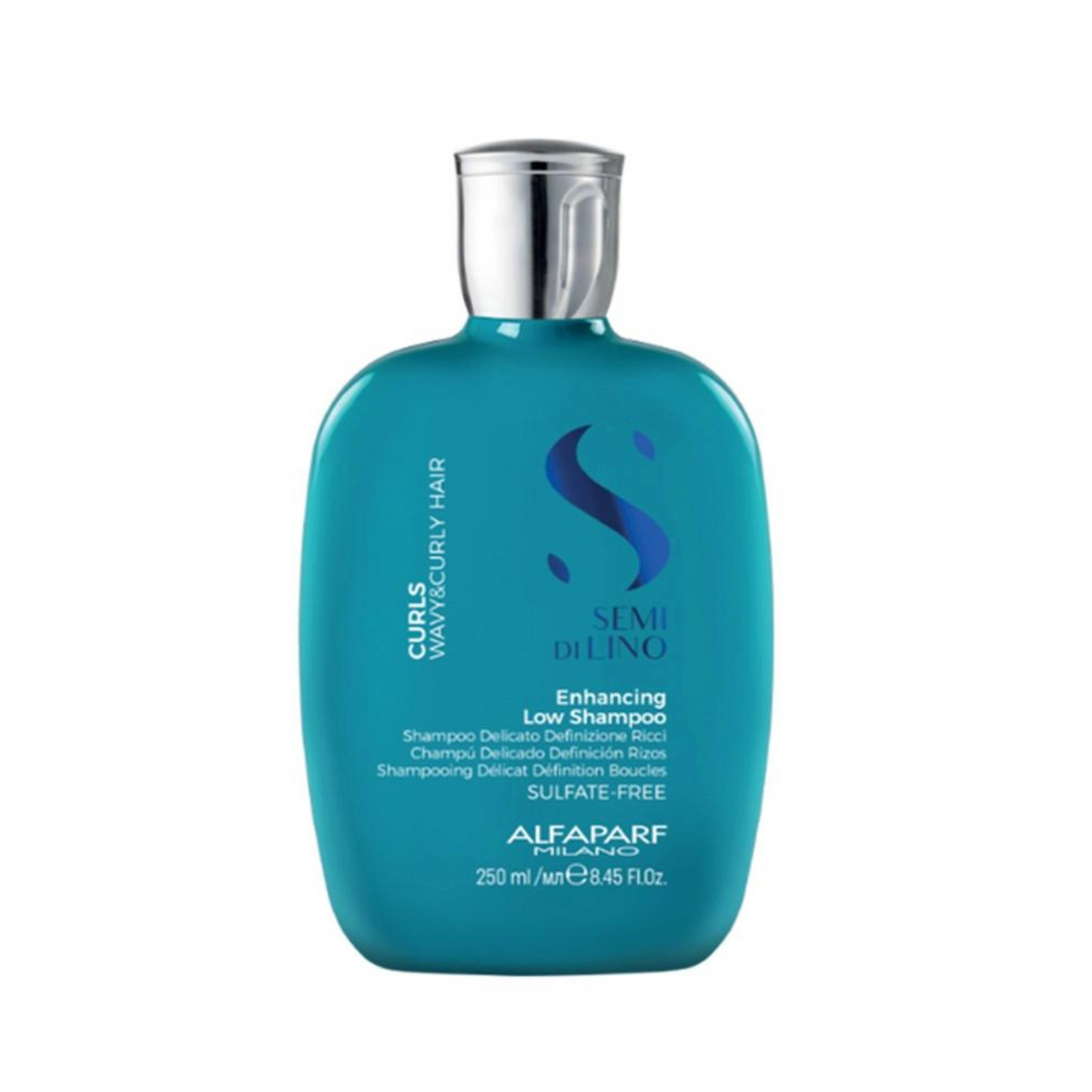 Sampon pentru par cret sau ondulat 250ml Semi di Lino Curls Enhancing Low Shampoo - Alfaparf