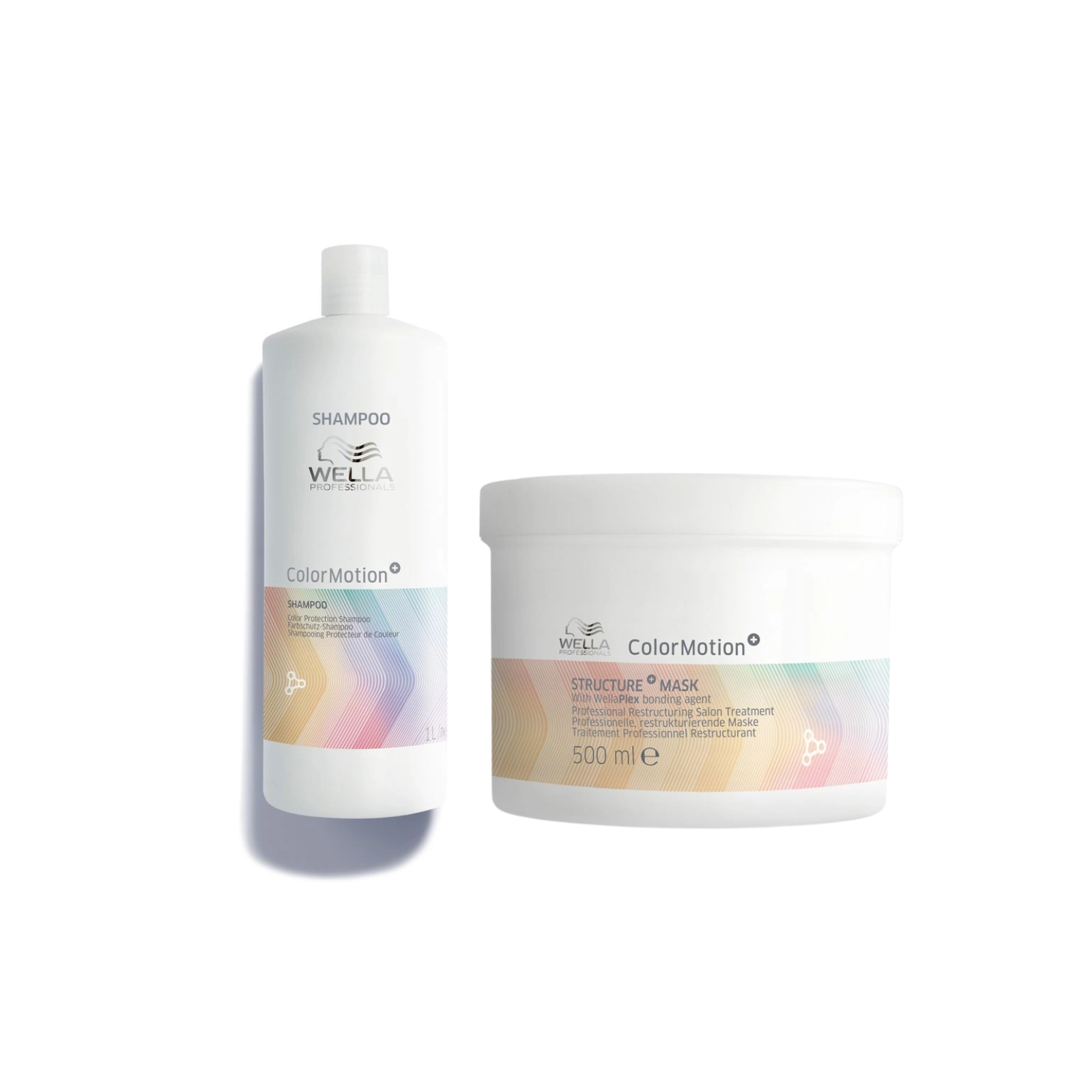 Pachet pentru par vopsit Wella Color Motion (Sampon 1000ml, Masca 500ml)