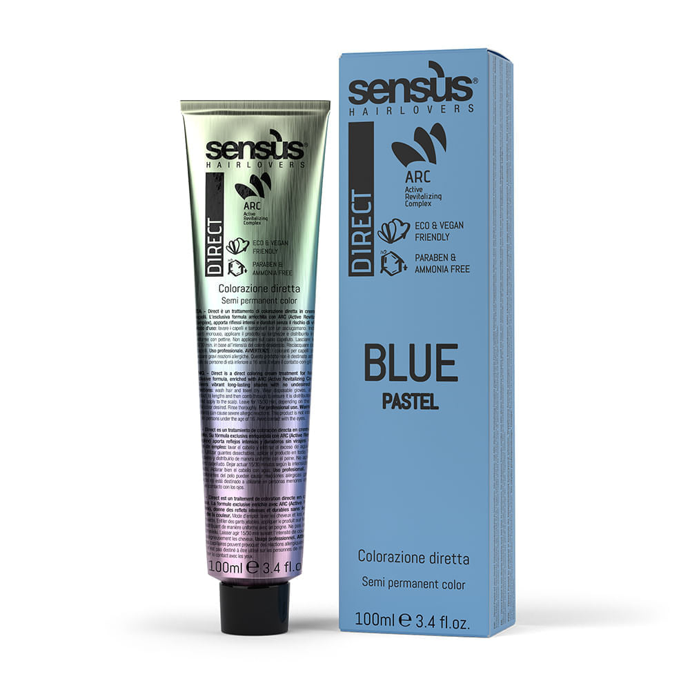 Vopsea profesională semi-permanentă | Sensus Direct Pastel Blue 100 ml