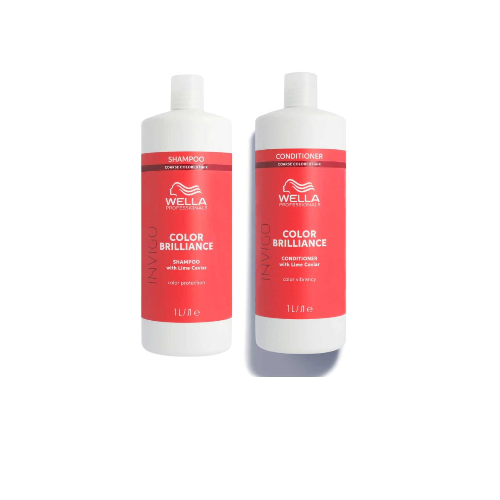 Pachet par gros si vopsit | Wella Brilliance Coarse (Sampon 1000ml, Balsam 1000ml)