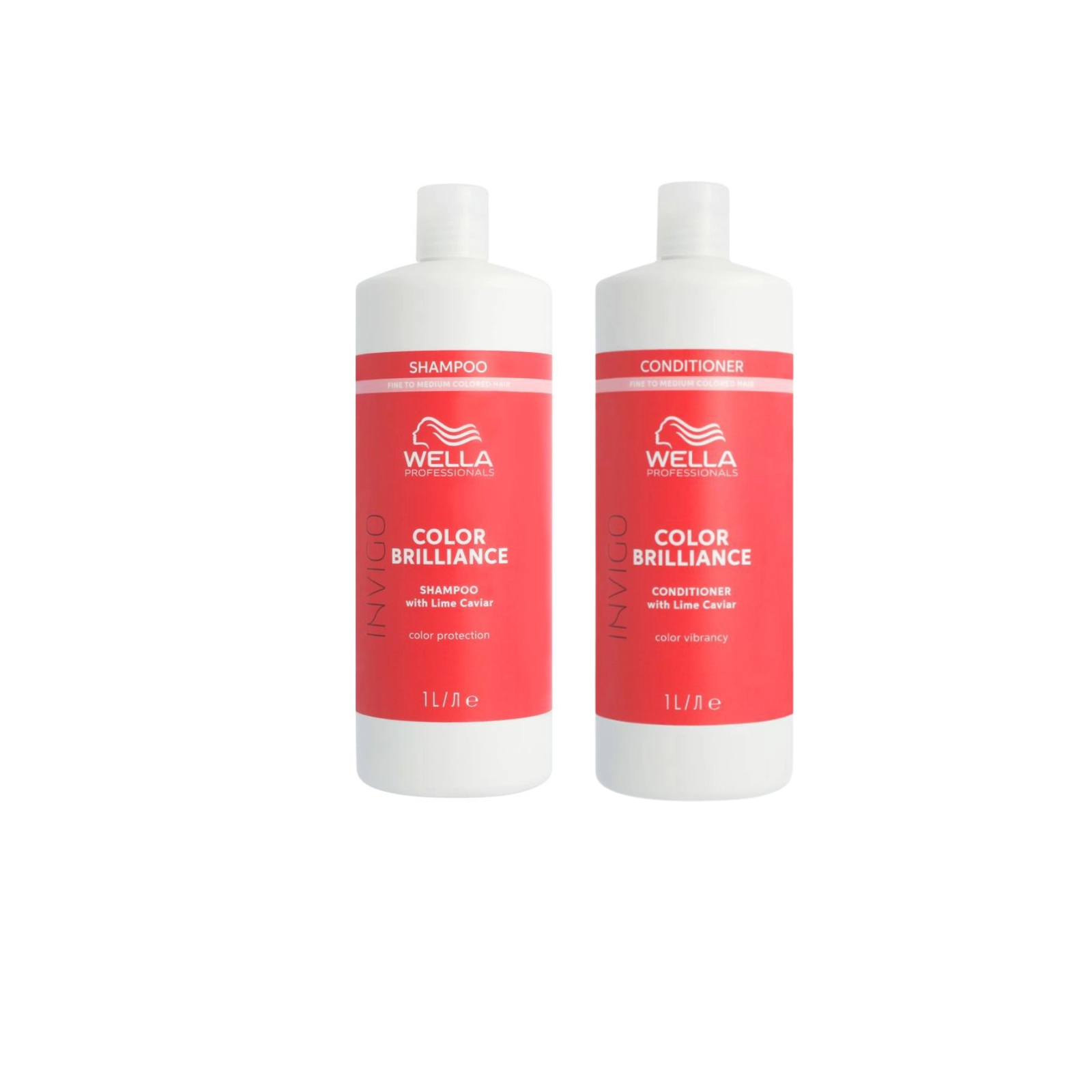 Pachet par fin si vopsit | Wella Brilliance Fine (Sampon 1000ml, Balsam 1000ml)