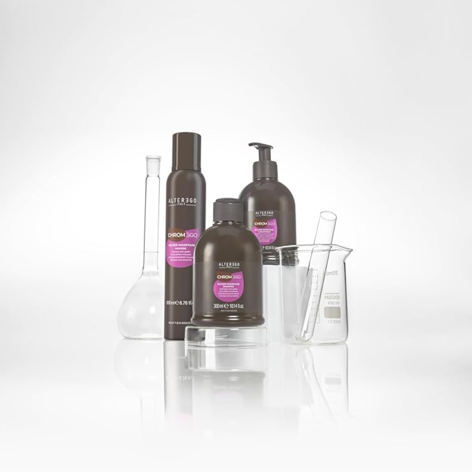 Șampon pentru părul vopsit blond cu efect anti îngălbenire | AlterEgo ChromEgo Silver Maintain Shampoo