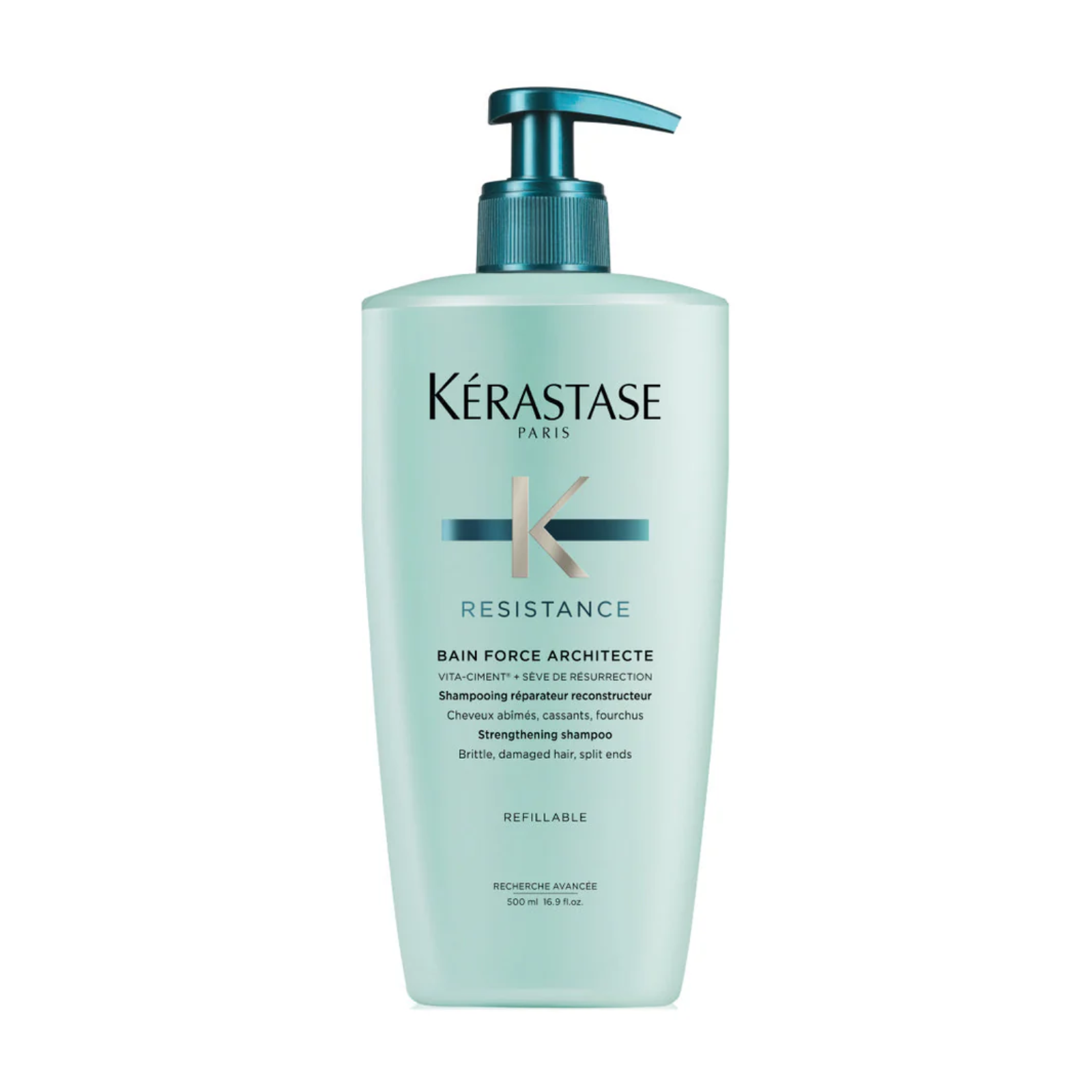 Șampon reparator reconstructiv pentru păr deteriorat | Kérastase Bain Force Architecte 500ml