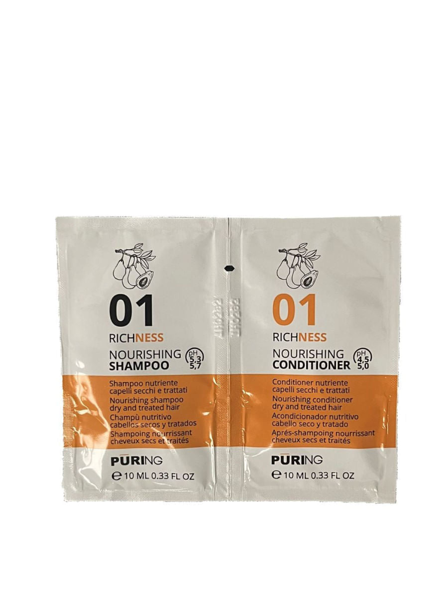 Șampon si balsam pentru par uscat | Puring Richness 10ml+10ml