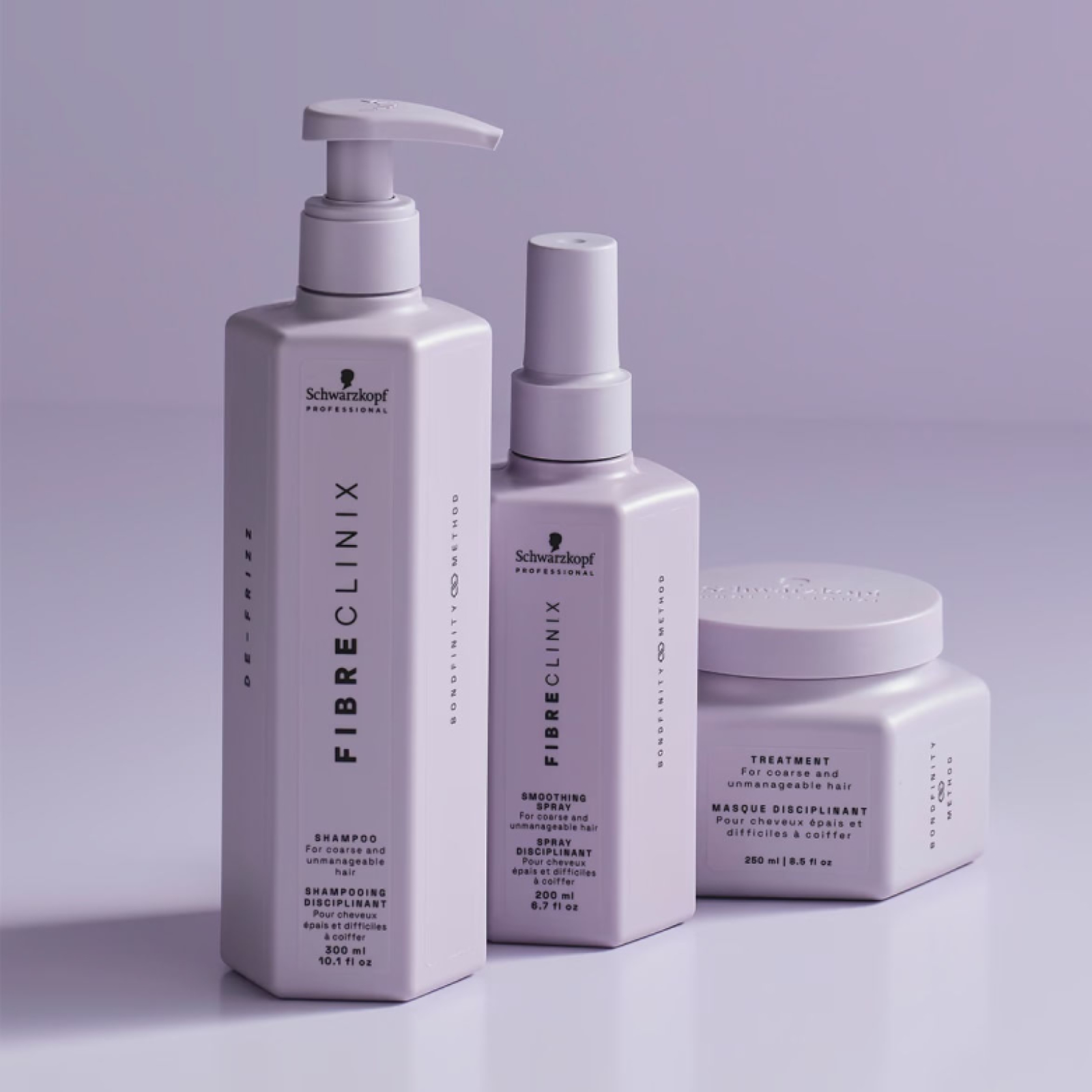 Mască anti-frizz pentru păr aspru | Schwarzkopf Professional Fibre Clinix De-Frizz Treatment 250ml