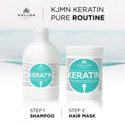 Șampon regenerant cu Keratina pentru păr uscat si deteriorat | Kallos KJMN Keratin Regenerative Shampoo 1000ml

