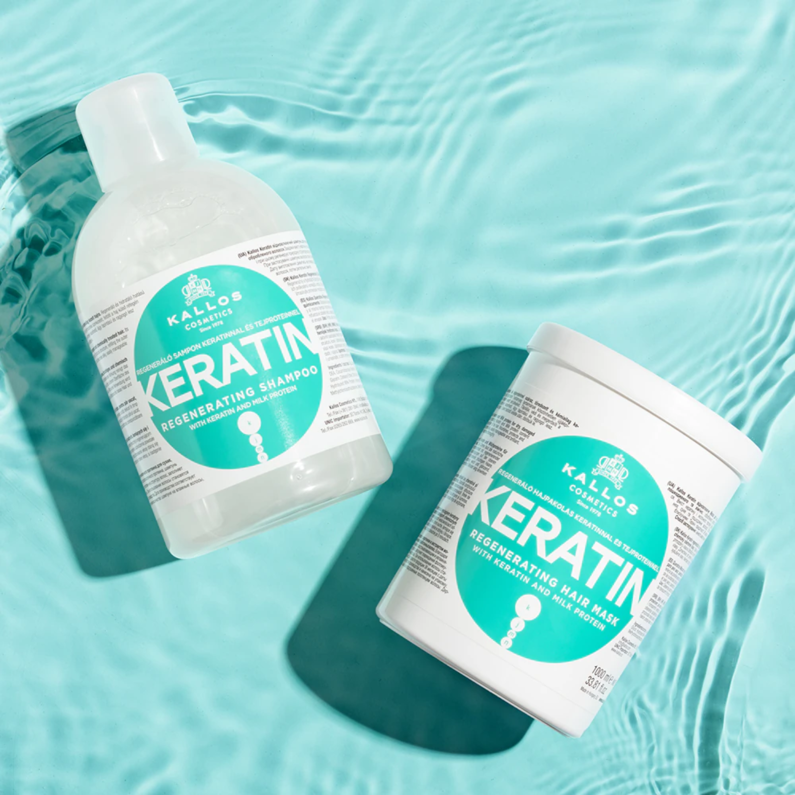 Șampon regenerant cu Keratina pentru păr uscat si deteriorat | Kallos KJMN Keratin Regenerative Shampoo 1000ml
